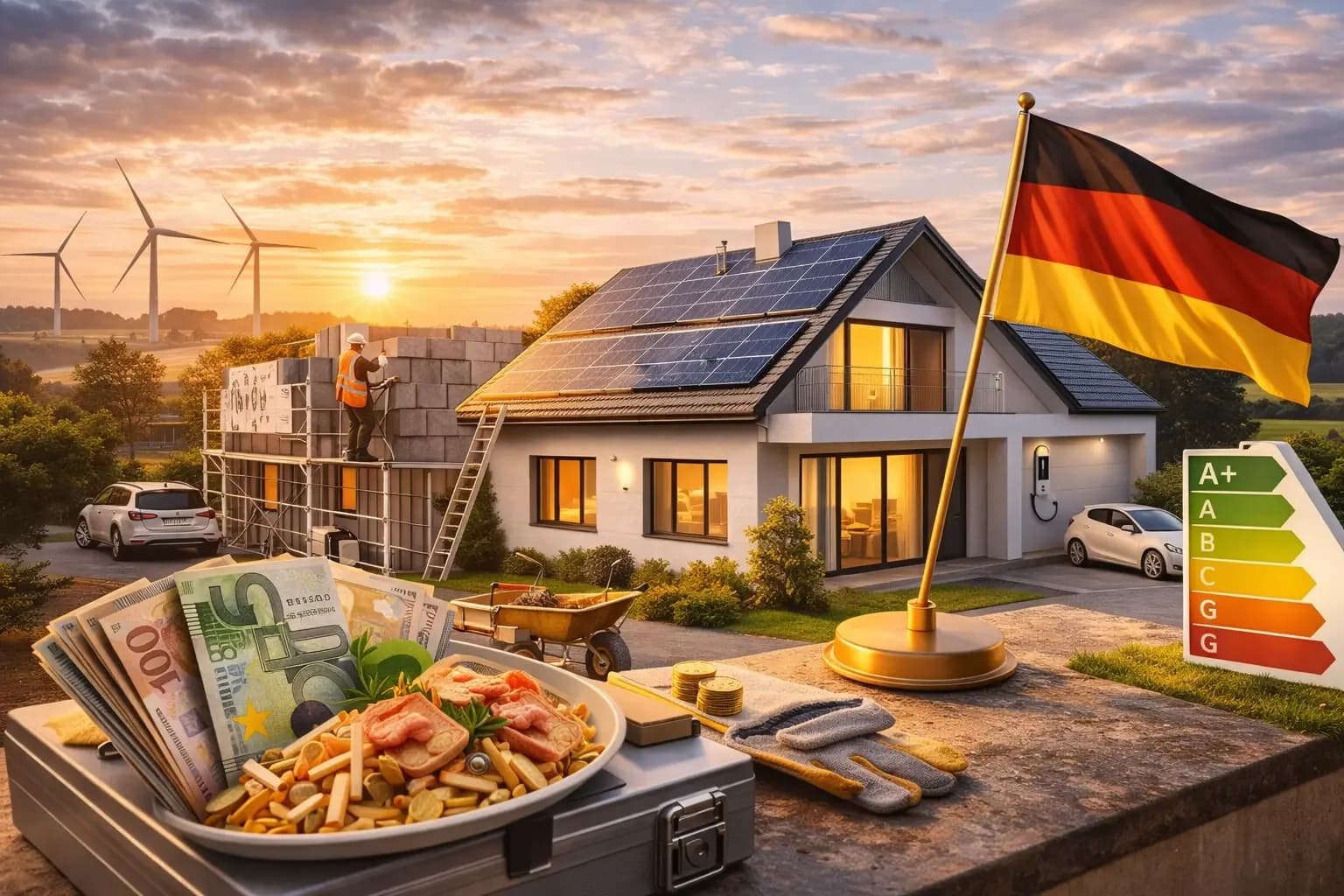 Photovoltaik-Anlage mit Batteriespeicher auf einem Einfamilienhaus in der Rhein-Neckar-Region